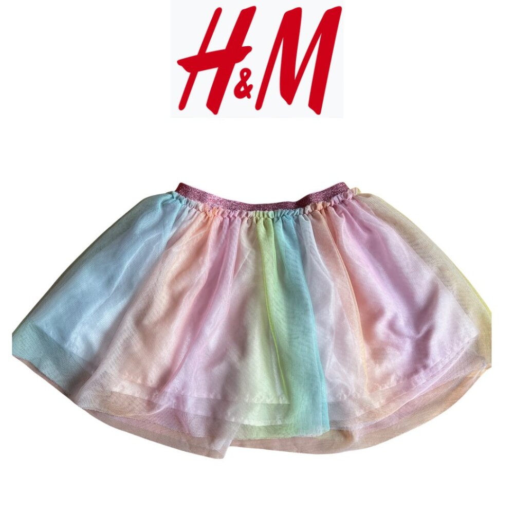 H& M Rainbow Tulle Skirt size 3/4T
